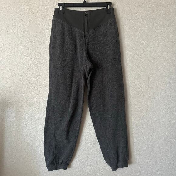 Aerie Sherpa Fleece Corset Jogger Dark Gray Size Small - Picture 2 of 6